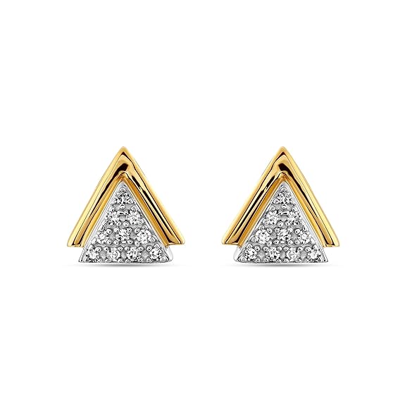 jewels lab grown diamonds (0.10 ct) dual tone triangle spark stud earrings | 925 sterling silver | si clarity | e f color | sgl certified | fine jewellery gifts for women & girls jewels lab grown diamonds (0.10 ct) dual tone triangle spark stud earrings | 925 sterling silver | si clarity | e f color | sgl certified | fine jewellery gifts for women & girls