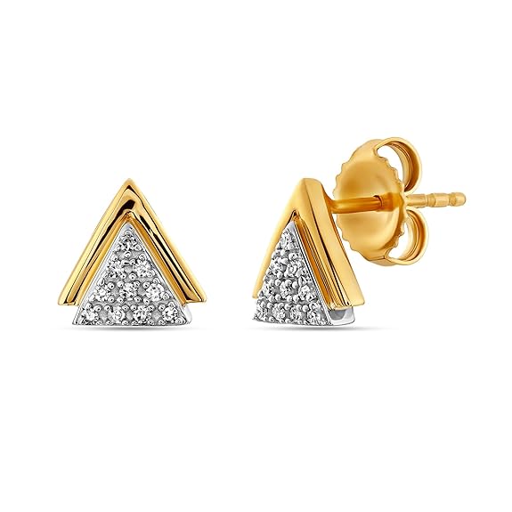 jewels lab grown diamonds (0.10 ct) dual tone triangle spark stud earrings | 925 sterling silver | si clarity | e f color | sgl certified | fine jewellery gifts for women & girls jewels lab grown diamonds (0.10 ct) dual tone triangle spark stud earrings | 925 sterling silver | si clarity | e f color | sgl certified | fine jewellery gifts for women & girls